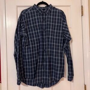 Patagonia Navy Checkered Button Down Shirt